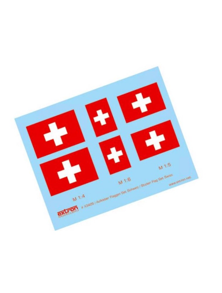 Extron - DECAL BANDIERA SVIZZERA 1/4 1/5 1/6