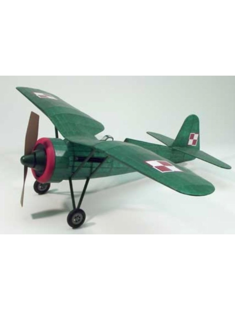 dumas aircraft - Dumas PZL P11c ad elastico balsa kit 762mm