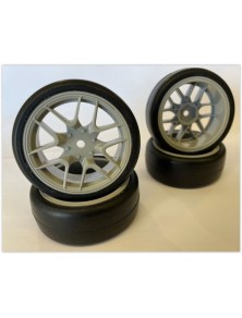 BRacing - Gomme slick cerchio GT Shore36 4pz 1/10 2023 ideali per asfalto BRacing