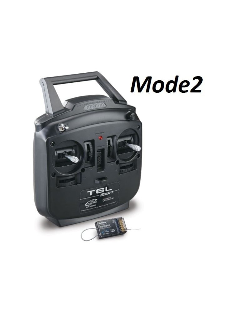 Futaba - RADIO T6L 6ch SPORT     MODE 2 2,4Ghz T-FHSS CON RX R3106GF