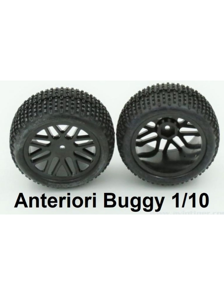 BlackBull - Gomme e cerchi buggy 1/10 anteriori 2pz