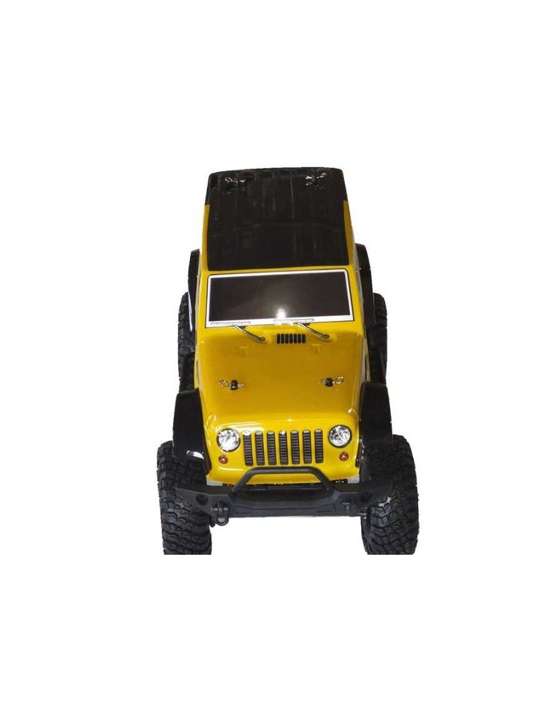 BlackBull - Bull Scaler pro Wrangler giallo 1/10 4WD montato completo di tutto