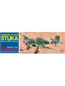 Guillows - STUKA JUNKERS JU87-B 42cm 1/30 BALSA KIT PER VOLO LIBERO