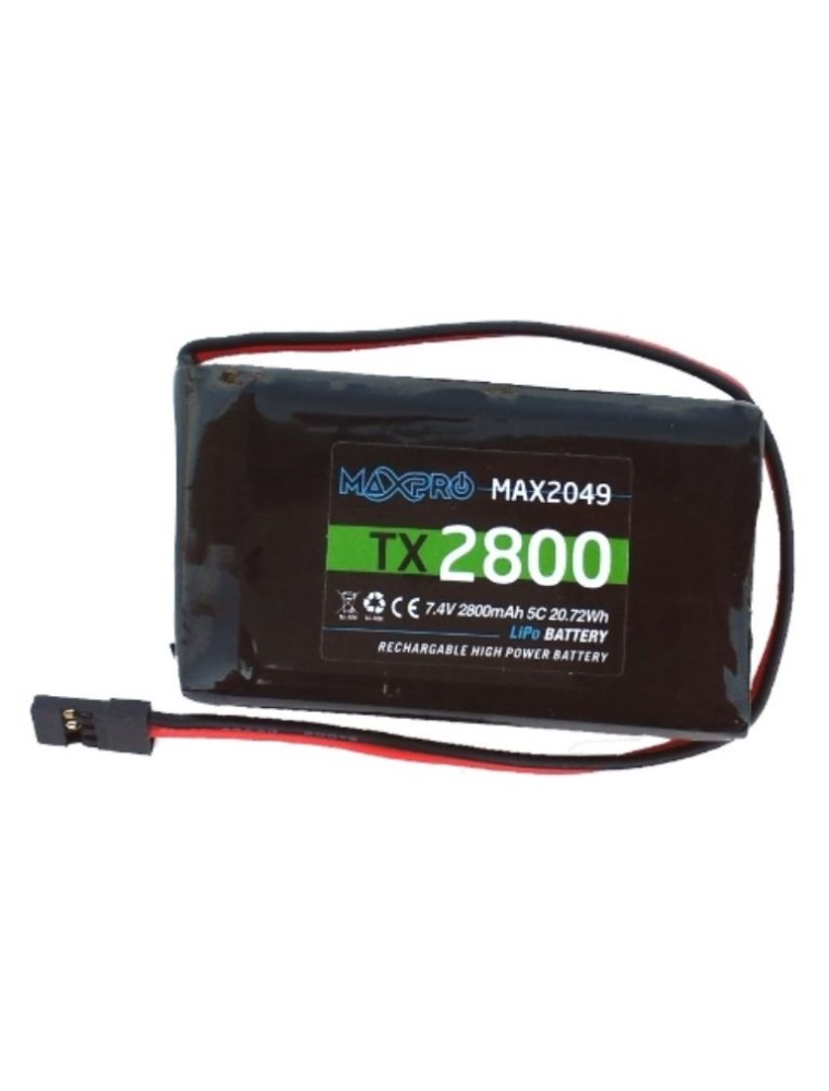 MAXPRO - 2049 LiPo 7,4v 2800mah TX Futaba indispensabile c/batt XS1501 MaxPro