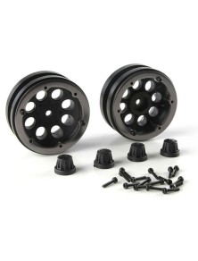 Axial - CERCHI 1.9 BEADLOCKS NERI  2pz A 8 FORI