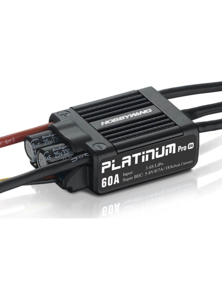 Hobbywing - Regolatore Platinum Pro 60A ESC V4 2-6s 7A BEC