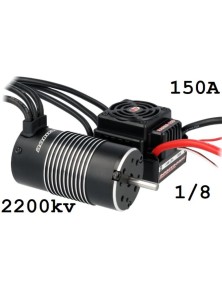 Hobbywing - RAZER EIGHT COMBO 150Ah 2200kv BRUSHLESS SENSORLESS PER 1/8