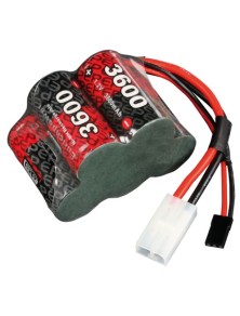 Robitronic - PACCO RX 6v 3600mAh NiMh   3+2 PER AUTO IN SCALA 1/5