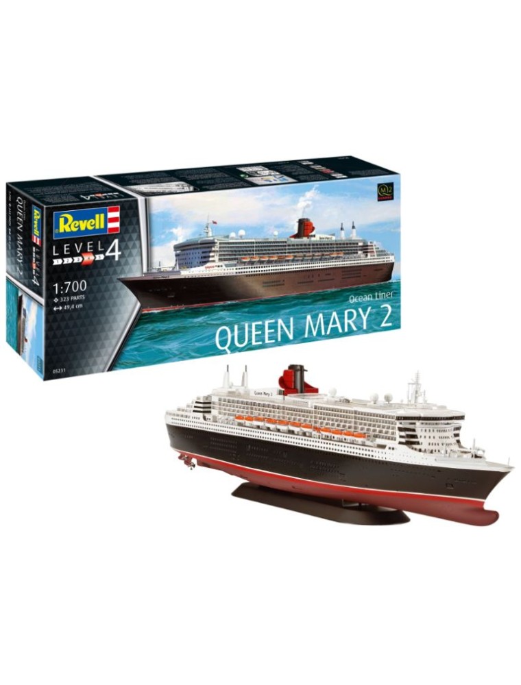 Revell - Queen Mary 2 nave da crociera 1/700 lunga 494mm