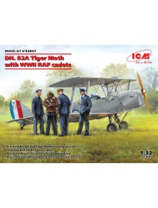 ICM - DH82A Tiger Moth with WWII RAF cadets 1/32