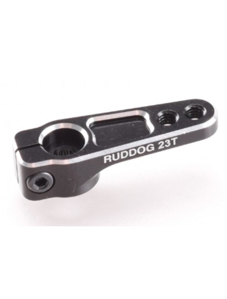 RUDDOG - Squadretta servo 23T nera in alluminio Ruddog