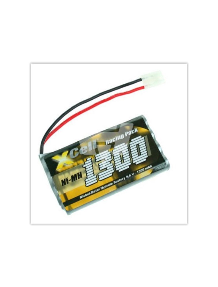 XCell - PACCO NiMh PER AUTO GIOCATTOLO 9,6v 1300mAh SPINA TAMIYA