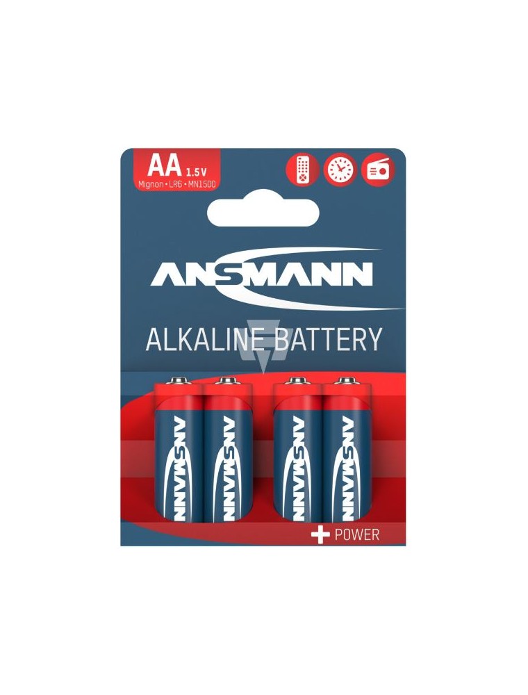 Generica - Blister stilo AA Ansmann 4pz alkaline 1,5v 50,5x14,5mm