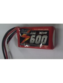 XCell - LiPo CRACKER 11,1v 600mAh  25C XCELL SCARICA 25C SPINA DEANS