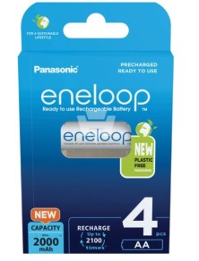 Panasonic - Stilo AA eneloop 1,2v 2000mAh NiMh 4pz con bassissima autoscarica