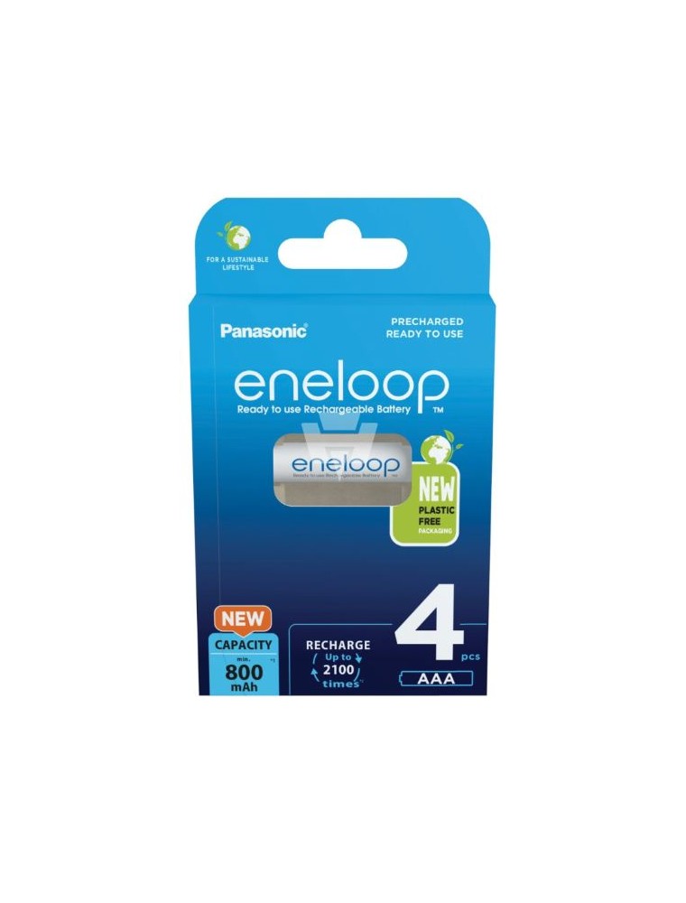 Panasonic - Mini stilo AAA 800mAh Eneloop 4pz 44,5X10,5mm