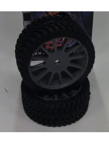 Sp Racing - GOMME E CERCHI ANTERIORE  1/10 ECO RADIALI 2pz 26mm