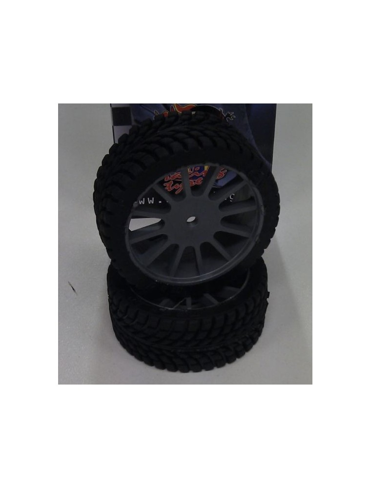 Sp Racing - GOMME E CERCHI ANTERIORE  1/10 ECO RADIALI 2pz 26mm