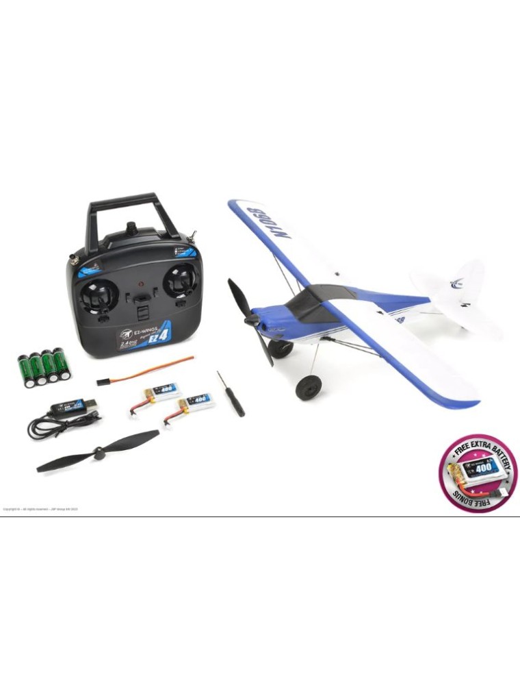 EZ-WING - Mini Cub Blu 450mm completo di tutto EZ-Wings con 2 LiPo