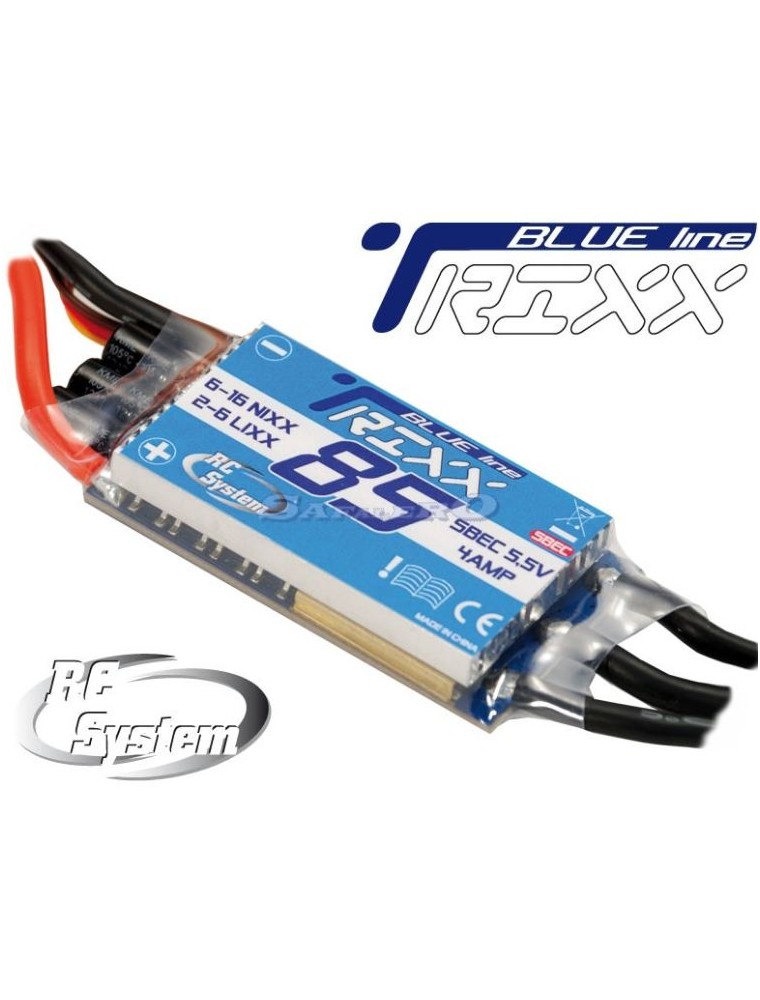 RC System - TRIXX BLUE LINE 85Ah  SBEC 4Ah VARIATORE BRUSHLESS AEREO HELY