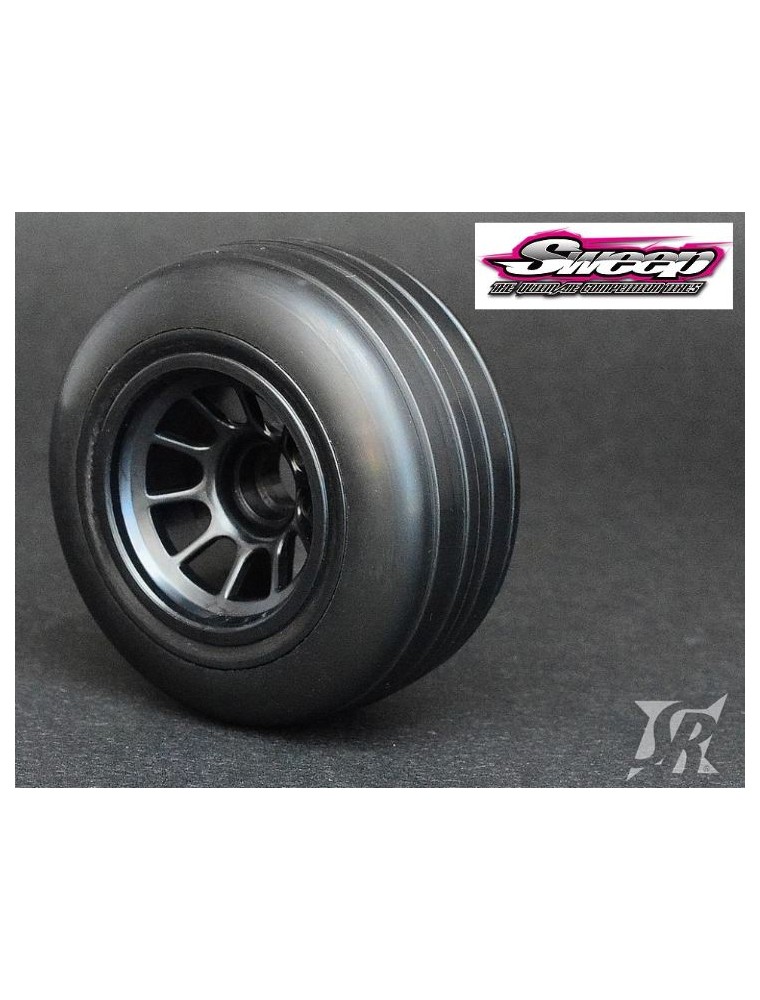 Sweep - Gomme F1 anteriori 1/10 Soft Invernali incollate su cerchi Sweep Racing