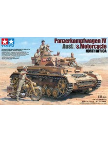 Tamiya - Set Panzer Iv.f & Moto Africa 1/48 edizione limitata