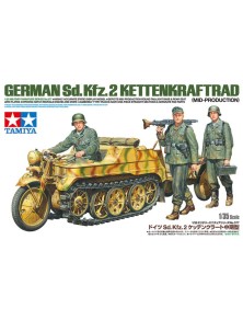 Tamiya - Semicingolato tedesco Kettenkraftrad Mid 1/35 con 3 soldati