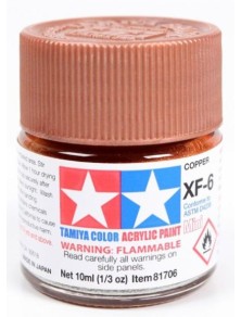 Tamiya - Colore acrilico XF-6 Cooper 1pz da 10ml  opaco