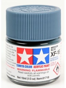 Tamiya - Colore acrilico XF-18 Medium Blue 6pz da 10ml  opaco