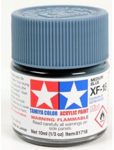 Tamiya - Colore acrilico XF-18 Medium Blue 1pz da 10ml  opaco