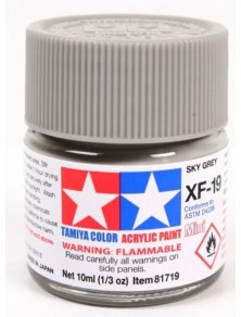 Tamiya - Colore acrilico XF-19 Sky Grey 6pz da 10ml  opaco