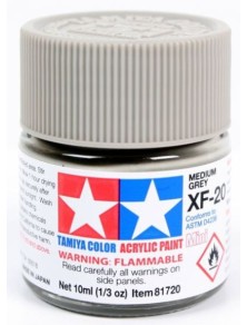 Tamiya - Colore acrilico XF-20 Medium Grey 1pz da 10ml  opaco