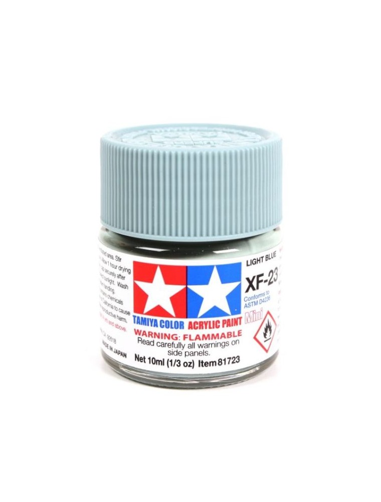 Tamiya - Colore acrilico XF-23 Light Blue 6pz da 10ml  opaco