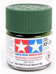 Tamiya - Colore acrilico XF-26 Deep Green 6pz da 10ml  opaco