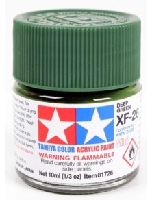 Tamiya - Colore acrilico XF-26 Deep Green 1pz da 10ml  opaco