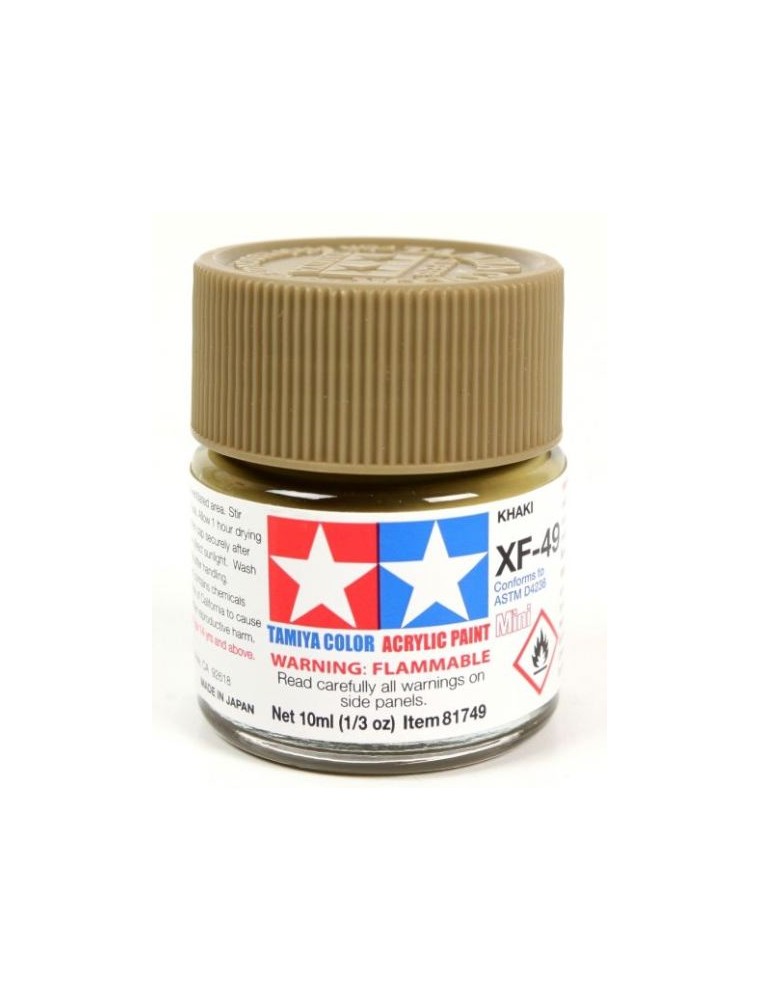 Tamiya - Colore acrilico XF-49 Khaki 6pz da 10ml  opaco