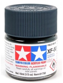 Tamiya - Colore acrilico XF-50 Field Blue 1pz da 10ml  opaco