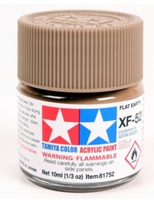 Tamiya - Colore acrilico XF-52 Flat Earth 6pz da 10ml  opaco