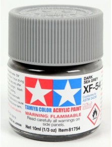 Tamiya - Colore acrilico XF-54 Dark Sea Grey 1pz da 10ml  opaco