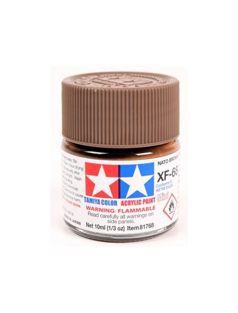 Tamiya - Colore acrilico XF-68 Nato Brown 6pz da 10ml  opaco