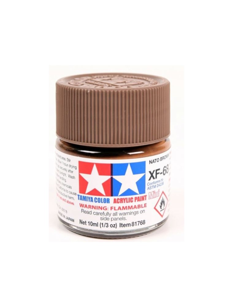 Tamiya - Colore acrilico XF-68 Nato Brown 1pz da 10ml  opaco