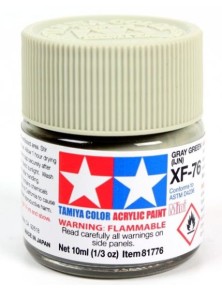 Tamiya - Colore acrilico XF-76 Gray Green (Ijn) 6pz da 10ml  opaco