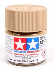 Tamiya - Colore acrilico XF-78 Wooden Deck Tan 1pz da 10ml  opaco