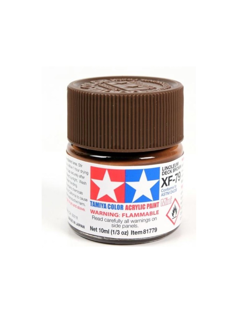 Tamiya - Colore acrilico XF-79 Lin. Deck Brown 1pz da 10ml  opaco