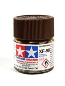 Tamiya - Colore acrilico XF-90 Red Brown 2     6pz da 10ml opaco XF90