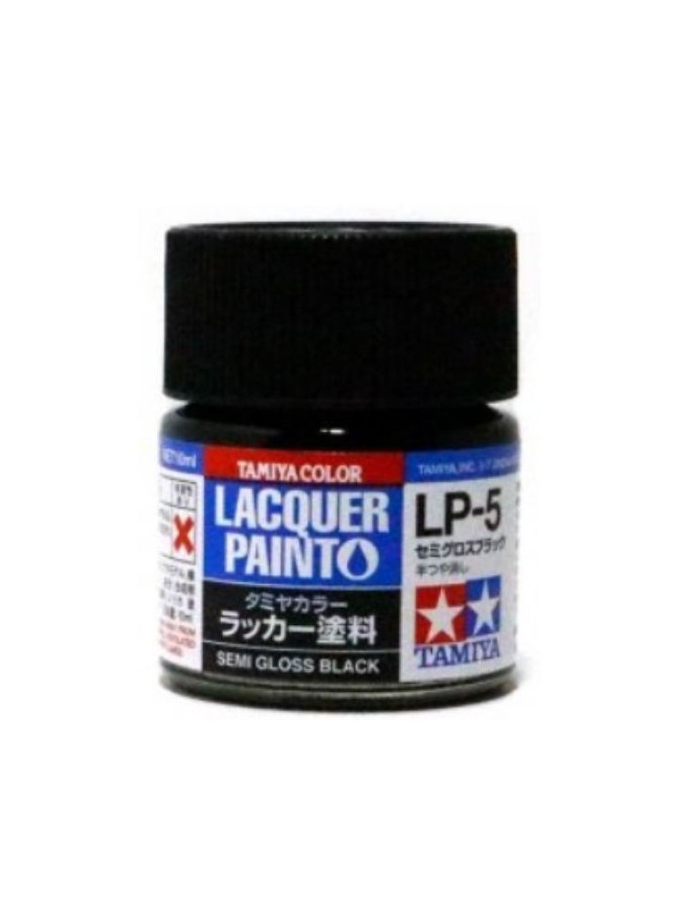 Tamiya - LP-5 SEMI GLOSS BLACK 6pz bottiglietta colore a smalto