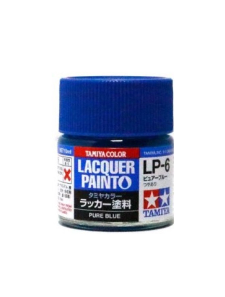 Tamiya - LP-6 PURE BLUE  6pz bottiglietta colore a smalto