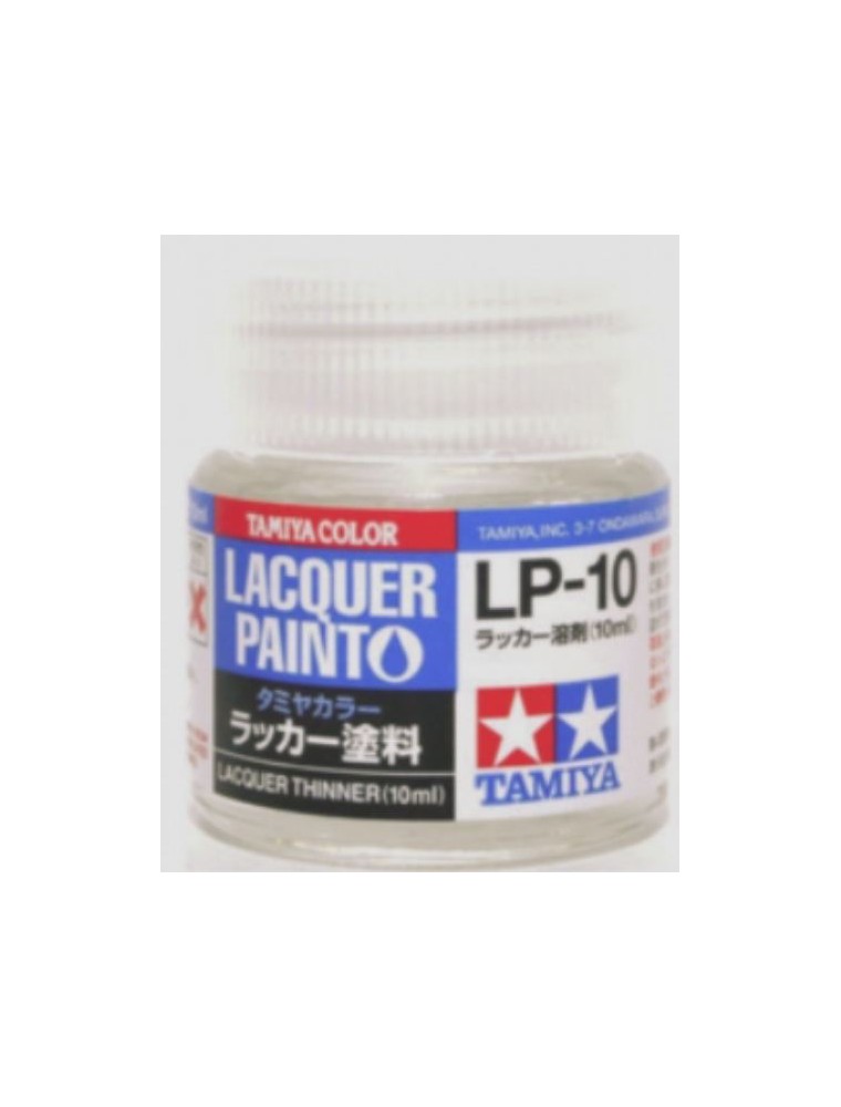 Tamiya - LP-10 LACQUER THINNER 10ml 6pz bottiglietta diluente per smalto