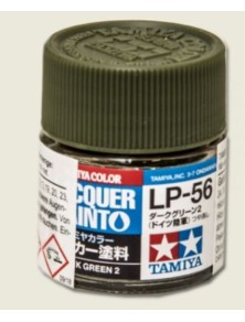 Tamiya - LP-56 DARK GREEN 2  6pz bottiglietta colore a smalto