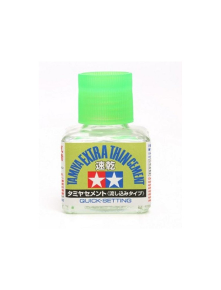 Tamiya - Colla liquida verde extra thin ad essicazione rapida 1pz con pennello